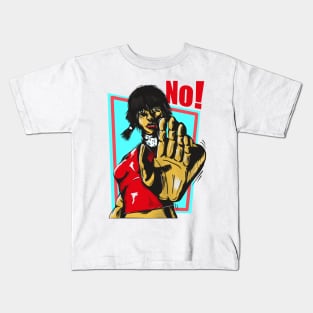 A woman saying no. Kids T-Shirt